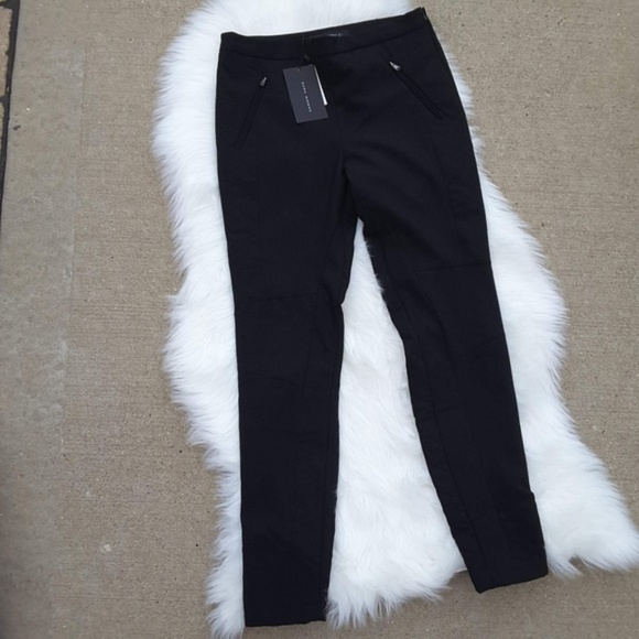 NWT ZARA WOMEN small size front zipper pant black - Picture 2 of 5